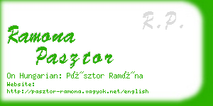 ramona pasztor business card